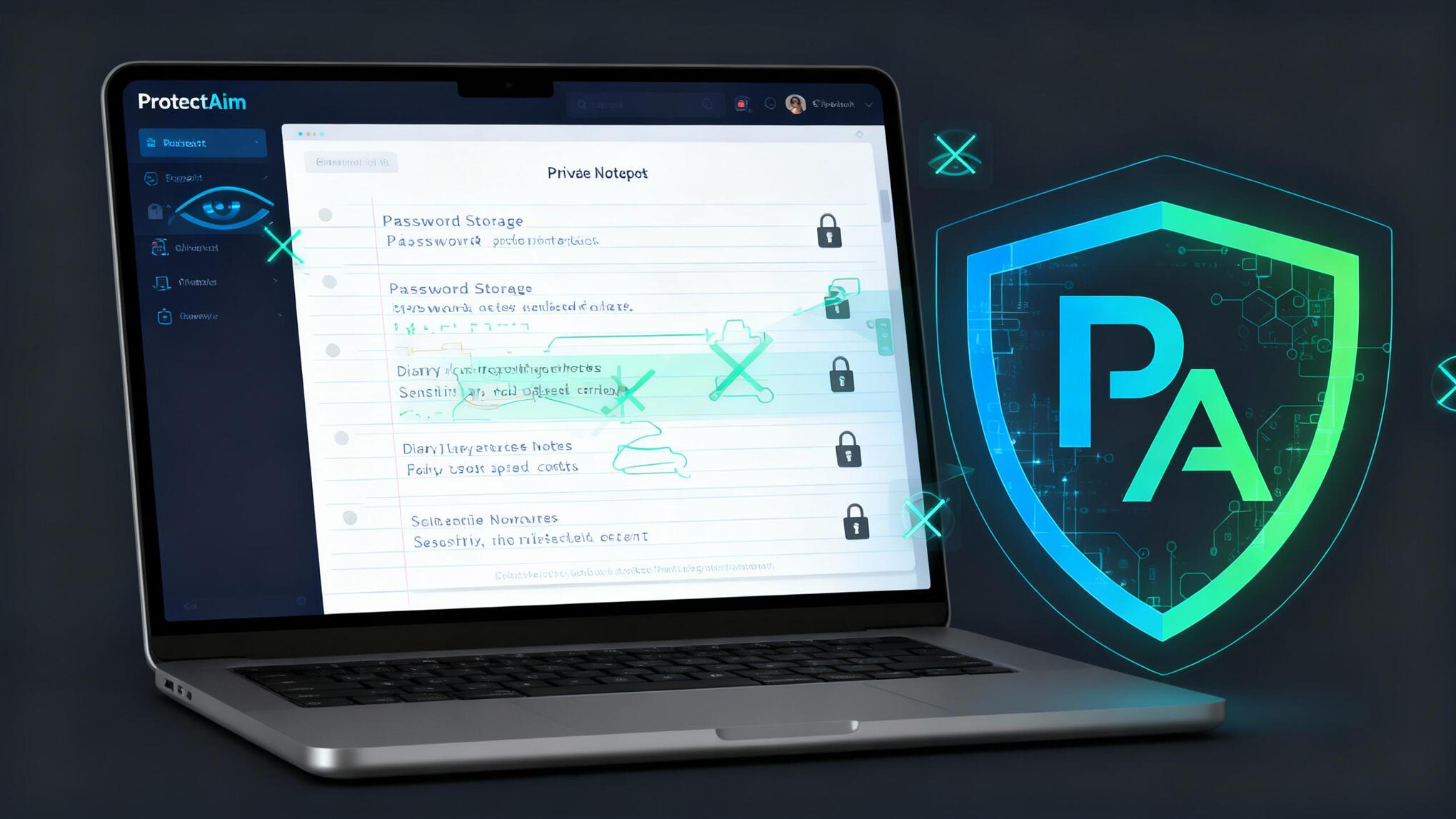 Private Secure Notepad Image Private Secure Notepad Image